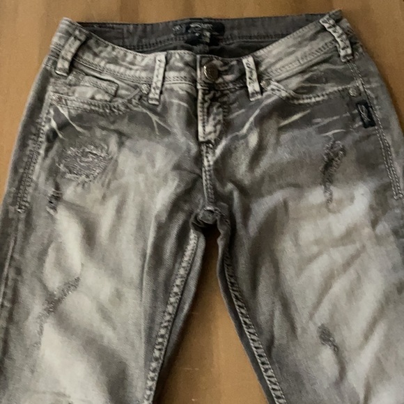 Silver skinny jeans size 27/31 - Picture 2 of 9
